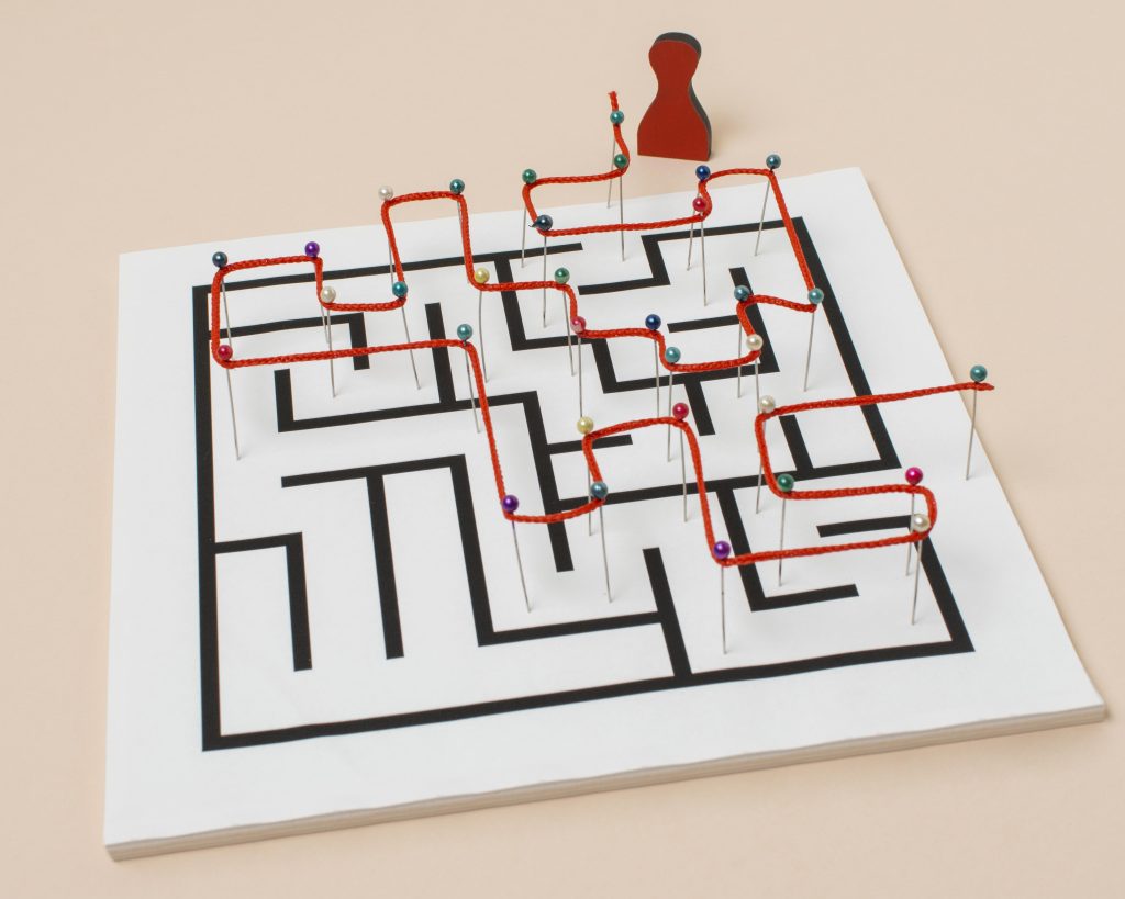 high angle maze thread